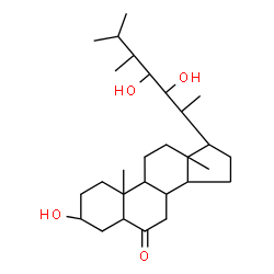 ChemSpider 2D Image | 3,22,23-Trihydroxyergostan-6-one | C28H48O4