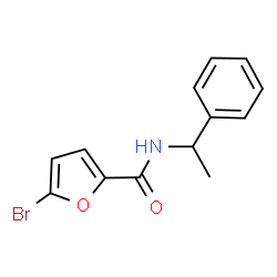 ChemSpider 2D Image | 5-Bromo-N-(1-phenylethyl)-2-furamide | C13H12BrNO2
