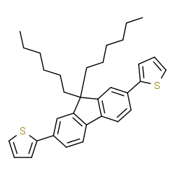 ChemSpider 2D Image | 2,2'-(9,9-Dihexyl-9H-fluorene-2,7-diyl)dithiophene | C33H38S2