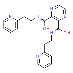 ChemSpider 2D Image | N,N'-Bis[2-(2-pyridinyl)ethyl]-2,3-pyrazinedicarboxamide | C20H20N6O2