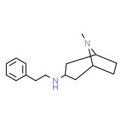 ChemSpider 2D Image | 8-Methyl-N-phenethyl-8-azabicyclo[3.2.1]octan-3-amine | C16H24N2