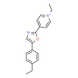 ChemSpider 2D Image | 1-Ethyl-4-[5-(4-ethylphenyl)-1,3-oxazol-2-yl]pyridinium | C18H19N2O
