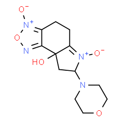 ChemSpider 2D Image | 7-(4-Morpholinyl)-4,5,7,8-tetrahydro-8aH-[1,2,5]oxadiazolo[3,4-e]indol-8a-ol 3,6-dioxide | C12H16N4O5