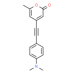 ChemSpider 2D Image | 4-[2-(4-dimethylaminophenyl)ethynyl]-6-methyl-pyran-2-one | C16H15NO2