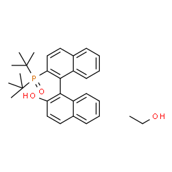 ChemSpider 2D Image | 2'-[Bis(2-methyl-2-propanyl)phosphoryl]-1,1'-binaphthalen-2-ol - ethanol (1:1) | C30H37O3P