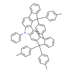 ChemSpider 2D Image | 9,9,15,15-Tetrakis(4-methylphenyl)-7-phenyl-9,15-dihydro-7H-diindeno[2,1-b:2',1'-g]carbazole | C60H45N