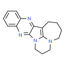 ChemSpider 2D Image | 2,3,4,5,6,7-Hexahydro-1H-3a,8,13,13b-tetraazabenzo[b]cyclohepta[1,2,3-jk]fluorene | C17H18N4