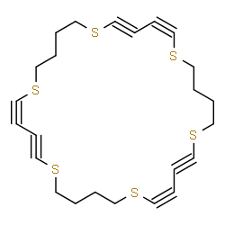 ChemSpider 2D Image | 1,6,11,16,21,26-Hexathiacyclotriaconta-2,4,12,14,22,24-hexayne | C24H24S6