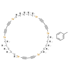 ChemSpider 2D Image | 1,6,12,17,23,28-Hexaselenacyclotritriaconta-2,4,13,15,24,26-hexayne - toluene (1:1) | C34H38Se6