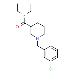 ChemSpider 2D Image | 1-(3-Chlorobenzyl)-N,N-diethyl-3-piperidinecarboxamide | C17H25ClN2O
