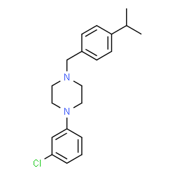 ChemSpider 2D Image | 1-(3-Chlorophenyl)-4-(4-isopropylbenzyl)piperazine | C20H25ClN2