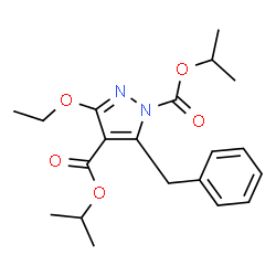 ChemSpider 2D Image | Diisopropyl 5-benzyl-3-ethoxy-1H-pyrazole-1,4-dicarboxylate | C20H26N2O5