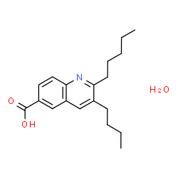 ChemSpider 2D Image | 3-Butyl-2-pentyl-6-quinolinecarboxylic acid hydrate (1:1) | C19H27NO3