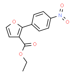 ChemSpider 2D Image | Ethyl 2-(4-nitrophenyl)-3-furoate | C13H11NO5