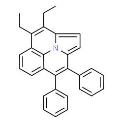 ChemSpider 2D Image | 3,4-Diethyl-8,9-diphenylindolizino[6,5,4,3-ija]quinoline | C30H25N