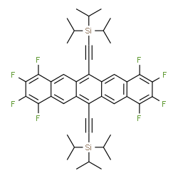 ChemSpider 2D Image | triisopropyl-[2-[1,2,3,4,8,9,10,11-octafluoro-13-(2-triisopropylsilylethynyl)pentacen-6-yl]ethynyl]silane | C44H46F8Si2