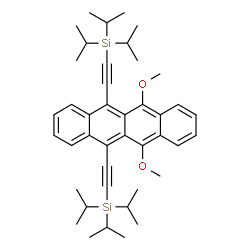 ChemSpider 2D Image | 2-[6,11-dimethoxy-12-(2-triisopropylsilylethynyl)tetracen-5-yl]ethynyl-triisopropyl-silane | C42H56O2Si2