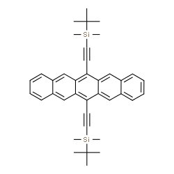 ChemSpider 2D Image | 6,13-Bis[2-[(1,1-dimethylethyl)dimethylsilyl]ethynyl]pentacene | C38H42Si2
