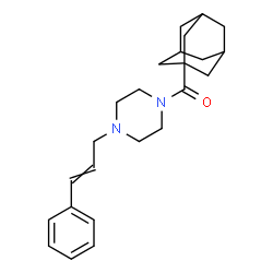 ChemSpider 2D Image | Adamantan-1-yl(4-cinnamyl-1-piperazinyl)methanone | C24H32N2O