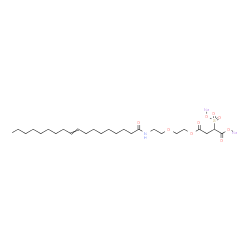 ChemSpider 2D Image | Disodium 4-{2-[2-(oleoylamino)ethoxy]ethoxy}-4-oxo-2-sulfonatobutanoate | C26H45NNa2O9S