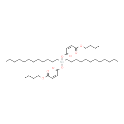 ChemSpider 2D Image | butyl (Z,Z)-6,6-didodecyl-4,8,11-trioxo-5,7,12-trioxa-6-stannahexadeca-2,9-dienoate | C40H72O8Sn