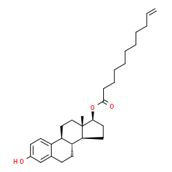 ChemSpider 2D Image | (17beta)-3-Hydroxyestra-1(10),2,4-trien-17-yl 10-undecenoate | C29H42O3