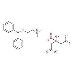ChemSpider 2D Image | 2-benzhydryloxyethyl-dimethyl-ammonium citrate | C23H27NO8