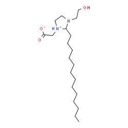 ChemSpider 2D Image | [3-(2-Hydroxyethyl)-2-tridecylimidazolidin-1-ium-1-yl]acetate | C20H40N2O3