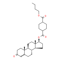 ChemSpider 2D Image | Butyl (17beta)-3-oxoandrost-4-en-17-yl 1,4-cyclohexanedicarboxylate | C31H46O5