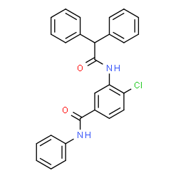 ChemSpider 2D Image | 4-Chloro-3-[(diphenylacetyl)amino]-N-phenylbenzamide | C27H21ClN2O2