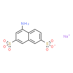 ChemSpider 2D Image | 2,7-Naphthalenedisulfonate, 4-amino-, sodium salt (1:1) | C10H7NNaO6S2