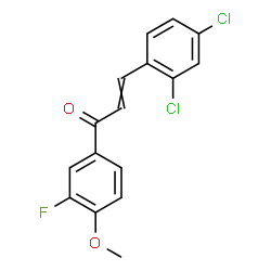 ChemSpider 2D Image | 3-(2,4-Dichlorophenyl)-1-(3-fluoro-4-methoxyphenyl)-2-propen-1-one | C16H11Cl2FO2