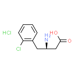 ChemSpider 2D Image | (R)-3-Amino-4-(2-chlorophenyl)butyric acid hydrochloride | C10H13Cl2NO2