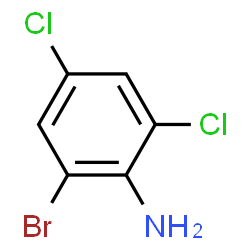 ChemSpider 2D Image | 2-Bromo-4,6-dichloroaniline | C6H4BrCl2N