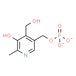 ChemSpider 2D Image | [5-Hydroxy-4-(hydroxymethyl)-6-methyl-3-pyridinyl]methyl phosphate | C8H10NO6P