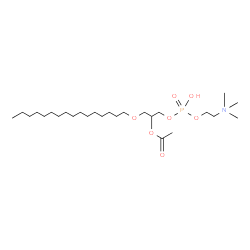 ChemSpider 2D Image | [1-(hexadecoxymethyl)-2-[hydroxy-[2-(trimethyl-$l^{5}-azanyl)ethoxy]phosphoryl]oxy-ethyl] acetate | C26H55NO7P