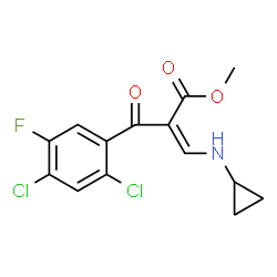 ChemSpider 2D Image | 2-(2,4-Dichloro-5-Fluoro-Benzoyl)-3-Cyclopylamino-Acrylic-Methylester | C14H12Cl2FNO3