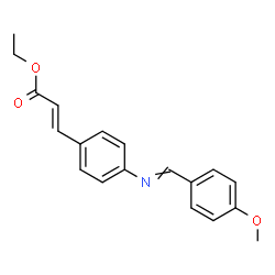 ChemSpider 2D Image | Ethyl (2E)-3-{4-[(4-methoxybenzylidene)amino]phenyl}acrylate | C19H19NO3