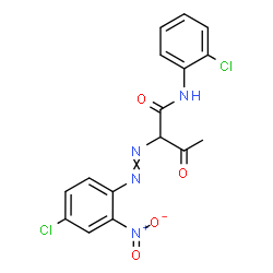 ChemSpider 2D Image | 2-[(4-Chloro-2-nitrophenyl)diazenyl]-N-(2-chlorophenyl)-3-oxobutanamide | C16H12Cl2N4O4