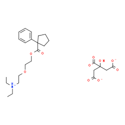 ChemSpider 2D Image | diethyl-[2-[2-(1-phenylcyclopentanecarbonyl)oxyethoxy]ethyl]ammonium citrate | C26H37NO10