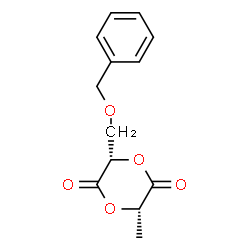 ChemSpider 2D Image | (3S,6S)-3-[(Benzyloxy)methyl]-6-methyl-1,4-dioxane-2,5-dione | C13H14O5