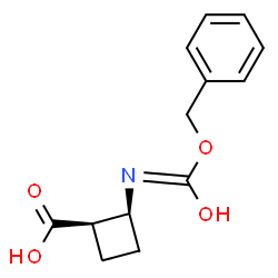 ChemSpider 2D Image | (1R,2S)-2-{[(Benzyloxy)carbonyl]amino}cyclobutanecarboxylic acid | C13H15NO4