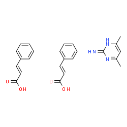 ChemSpider 2D Image | (2E)-3-Phenylacrylic acid - 4,6-dimethyl-2-pyrimidinamine (2:1) | C24H25N3O4