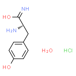 ChemSpider 2D Image | L-Tyrosinamide hydrochloride hydrate | C9H15ClN2O3