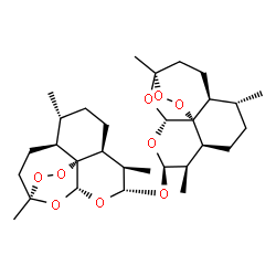 ChemSpider 2D Image | (1R,4S,5R,8S,9R,10R,12R,13R,1'R,4'S,5'R,8'S,9'R,10'S,12'R,13'R)-10,10'-Oxybis(1,5,9-trimethyl-11,14,15,16-tetraoxatetracyclo[10.3.1.0~4,13~.0~8,13~]hexadecane) | C30H46O9