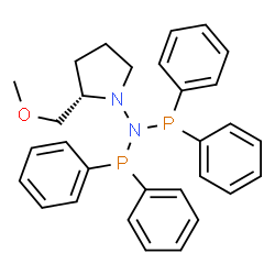 ChemSpider 2D Image | N-(Diphenylphosphino)-N-[(2S)-2-(methoxymethyl)-1-pyrrolidinyl]-P,P-diphenylphosphinous amide | C30H32N2OP2