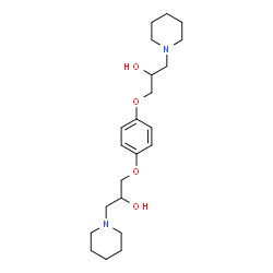 ChemSpider 2D Image | 3,3'-[1,4-Phenylenebis(oxy)]bis[1-(1-piperidinyl)-2-propanol] | C22H36N2O4