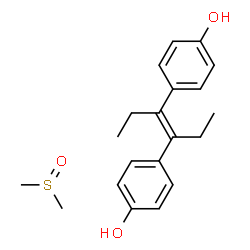 ChemSpider 2D Image | 4,4'-[(3E)-3-Hexene-3,4-diyl]diphenol - (methylsulfinyl)methane (1:1) | C20H26O3S