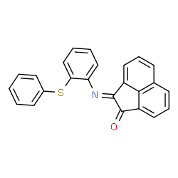 ChemSpider 2D Image | (2E)-2-{[2-(Phenylsulfanyl)phenyl]imino}-1(2H)-acenaphthylenone | C24H15NOS