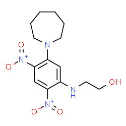 ChemSpider 2D Image | 2-{[5-(1-Azepanyl)-2,4-dinitrophenyl]amino}ethanol | C14H20N4O5